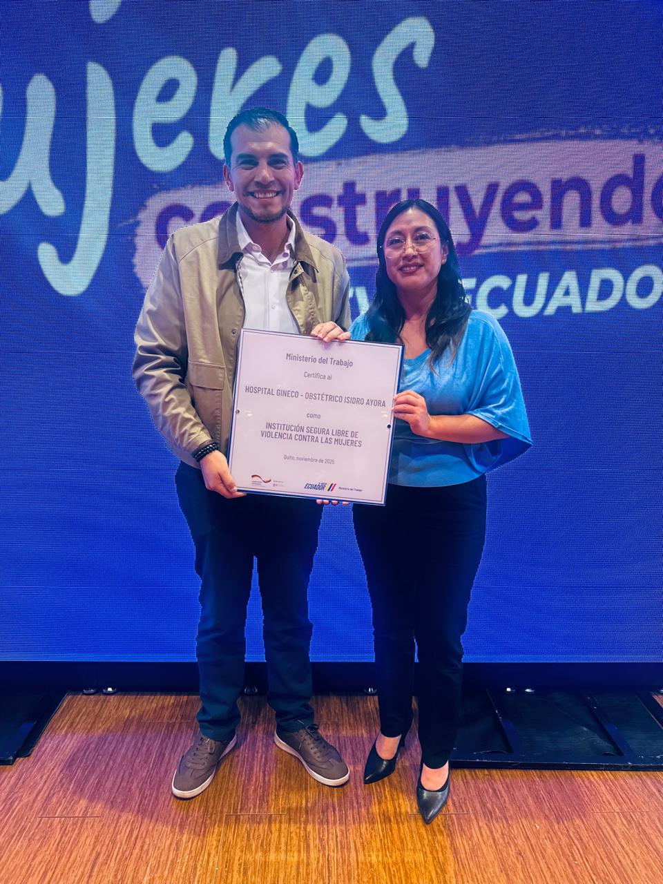 El HGOIA reconocido como institución Segura Libre de Violencia contra las Mujeres